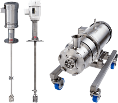 Homogenizers, mixers, tank stirrers